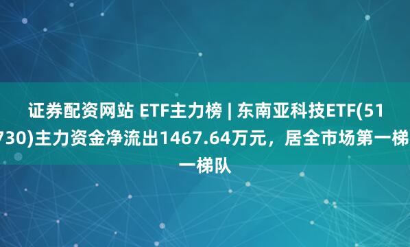 证券配资网站 ETF主力榜 | 东南亚科技ETF(513730)主力资金净流出1467.64万元，居全市场第一梯队