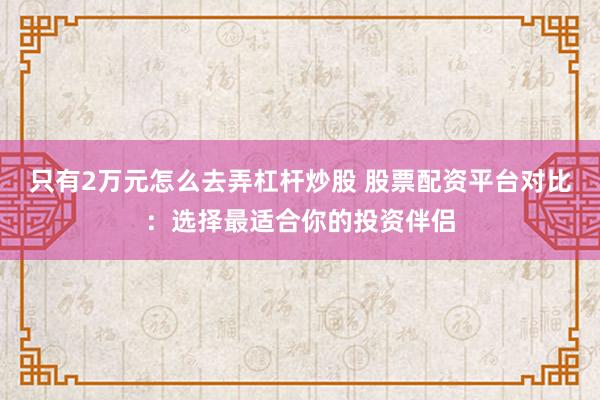 只有2万元怎么去弄杠杆炒股 股票配资平台对比：选择最适合你的投资伴侣