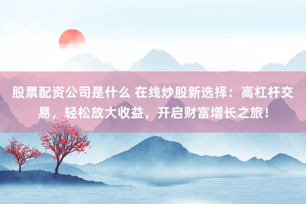 股票配资公司是什么 在线炒股新选择：高杠杆交易，轻松放大收益，开启财富增长之旅！