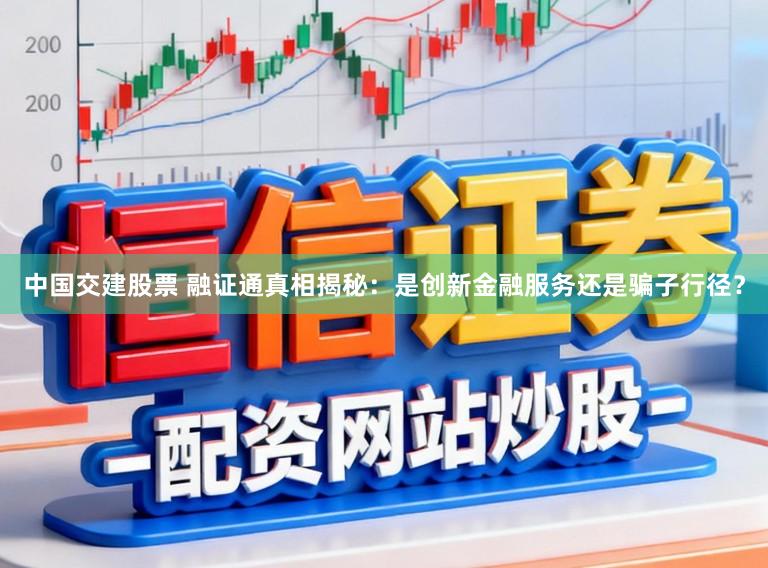 中国交建股票 融证通真相揭秘：是创新金融服务还是骗子行径？